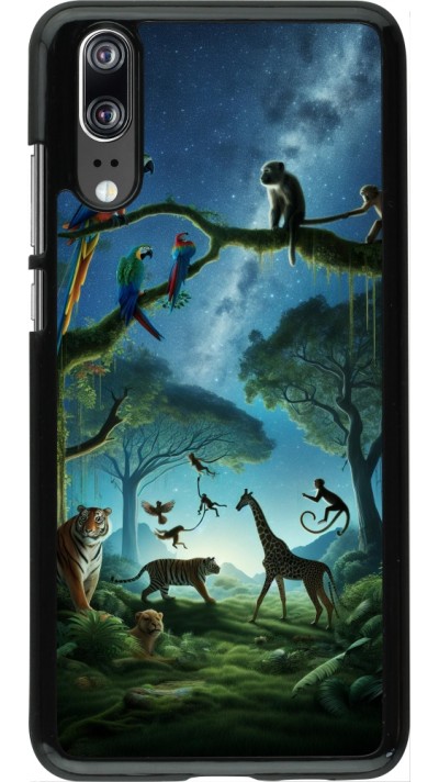 Huawei P20 Case Hülle - Paradies der exotischen Tiere