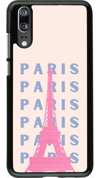 Huawei P20 Case Hülle - Paris Pink Print