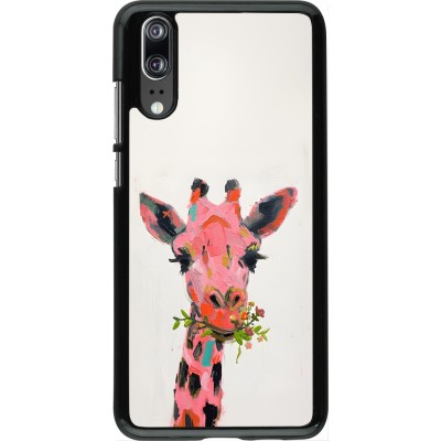 Huawei P20 Case Hülle - Pink Girafe Paint