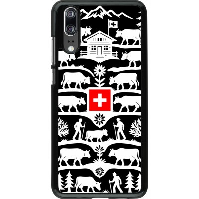 Huawei P20 Case Hülle - Poya Schweiz 3 schwarz