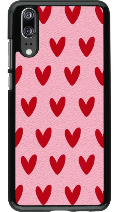 Huawei P20 Case Hülle - Saint Valentines Day 26 Pattern heart