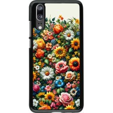 Huawei P20 Case Hülle - Sommer Blumenmuster
