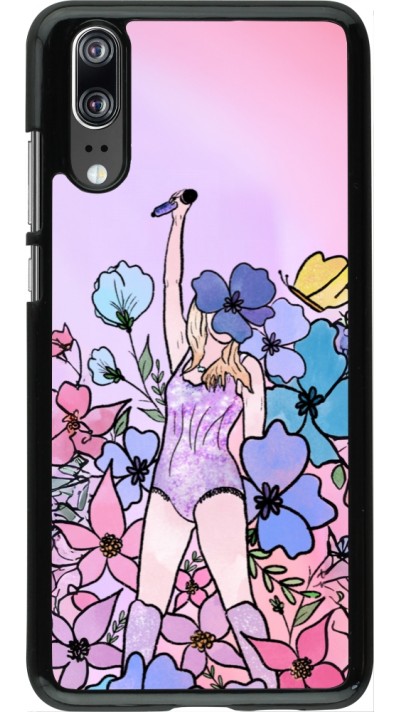 Huawei P20 Case Hülle - Taylor Swift Sketch - Pink