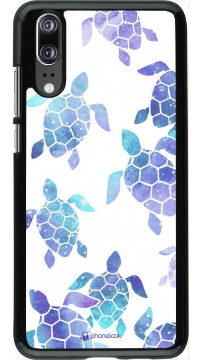 Hülle Huawei P20 - Turtles pattern watercolor