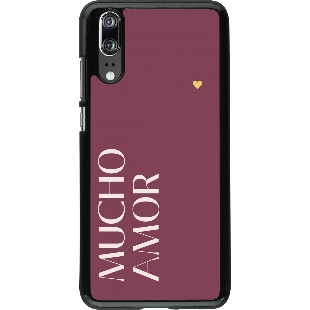 Huawei P20 Case Hülle - Valentine 2024 mucho amor rosado