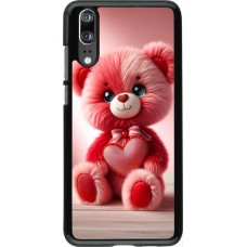 Huawei P20 Case Hülle - Valentin 2024 Rosaroter Teddybär