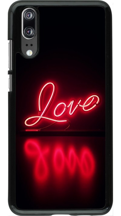 Coque Huawei P20 - Valentine 2025 Neon Love