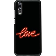 Huawei P20 Case Hülle - Valentine 2023 neon love