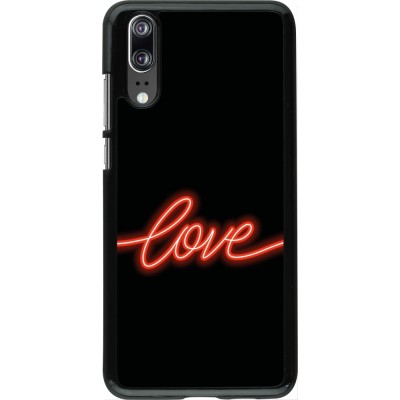 Huawei P20 Case Hülle - Valentine 2023 neon love