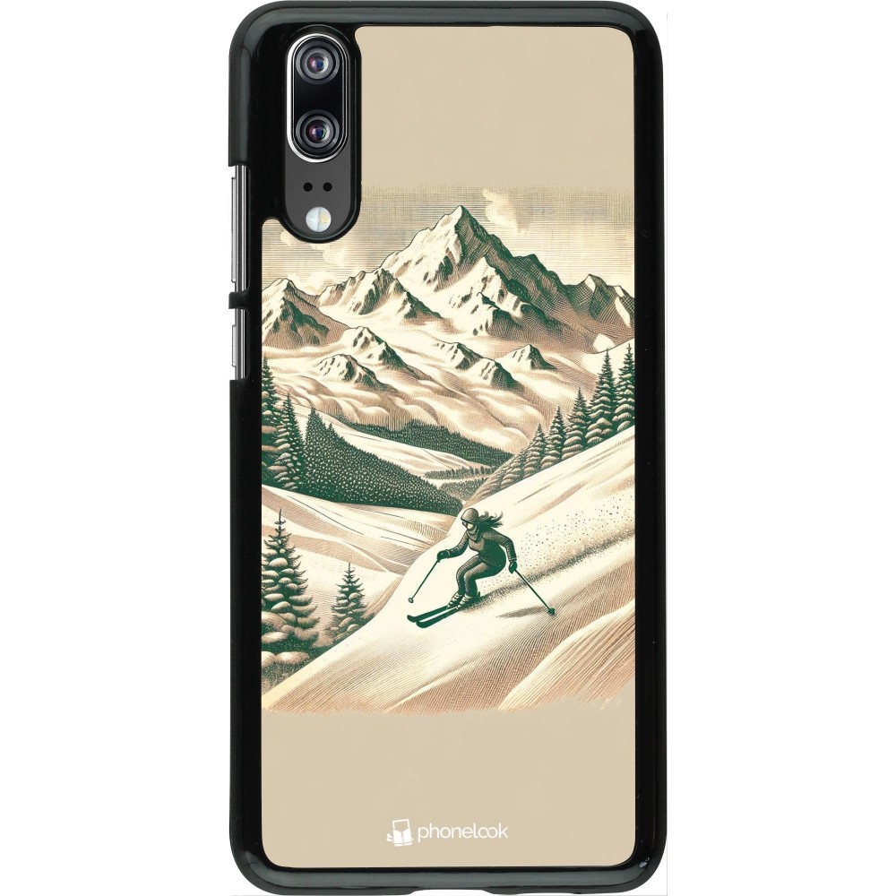 Huawei P20 Case Hülle - Vintage Skiberg