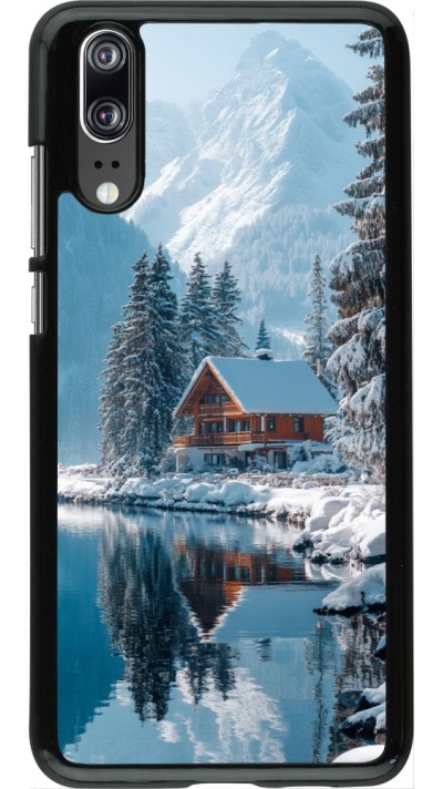 Coque Huawei P20 - Winter 25 Winter house forest day
