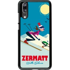 Huawei P20 Case Hülle - Zermatt Ski Downhill