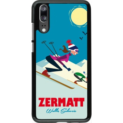 Huawei P20 Case Hülle - Zermatt Ski Downhill