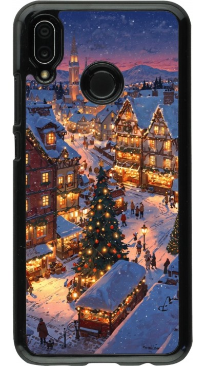 Huawei P20 Lite Case Hülle - Christmas 25 Xmas Village