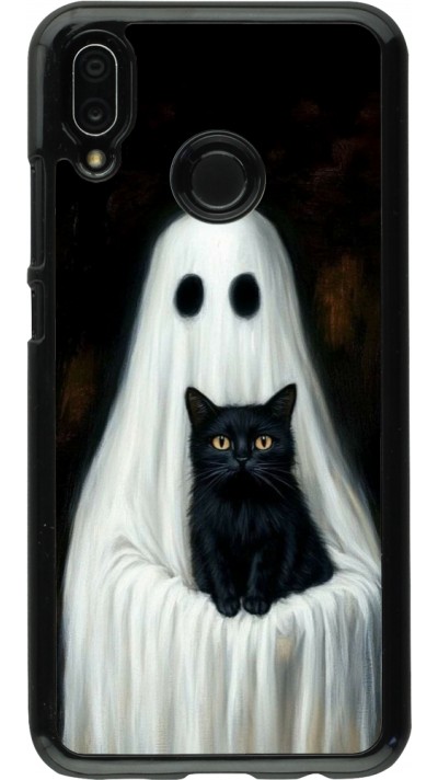 Huawei P20 Lite Case Hülle - Halloween 2025 Ghost with black cat