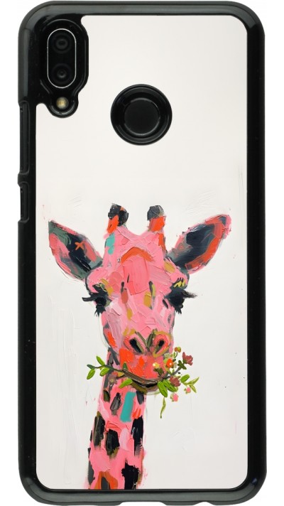 Huawei P20 Lite Case Hülle - Pink Girafe Paint