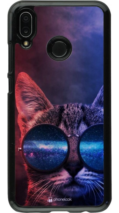 Hülle Huawei P20 Lite - Red Blue Cat Glasses