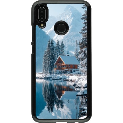Huawei P20 Lite Case Hülle - Winter 25 Winter house forest day