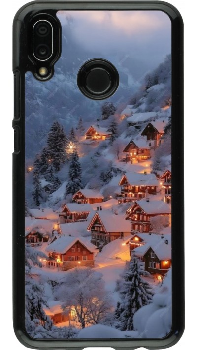 Huawei P20 Lite Case Hülle - Winter 25 Winter snowy village