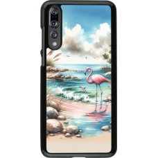 Huawei P20 Pro Case Hülle - Flamingo Aquarell
