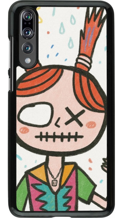 Huawei P20 Pro Case Hülle - Little Girl Sketch