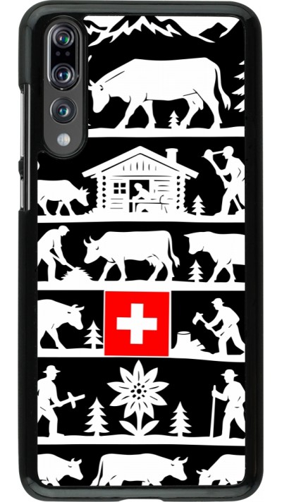 Coque Huawei P20 Pro - Poya Suisse 1 noir