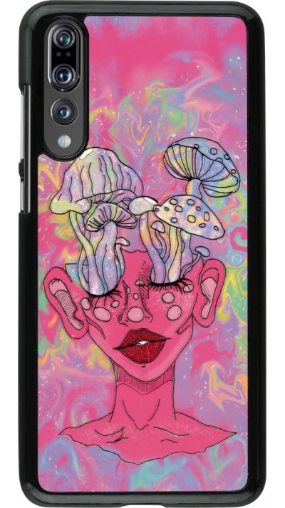 Huawei P20 Pro Case Hülle - Psychedelic pink mushroom