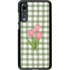 Huawei P20 Pro Case Hülle - Green vichy tulips Spring 2026