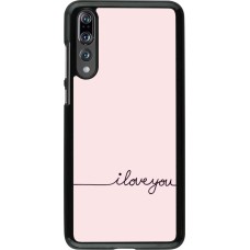 Huawei P20 Pro Case Hülle - Valentine 2023 i love you writing