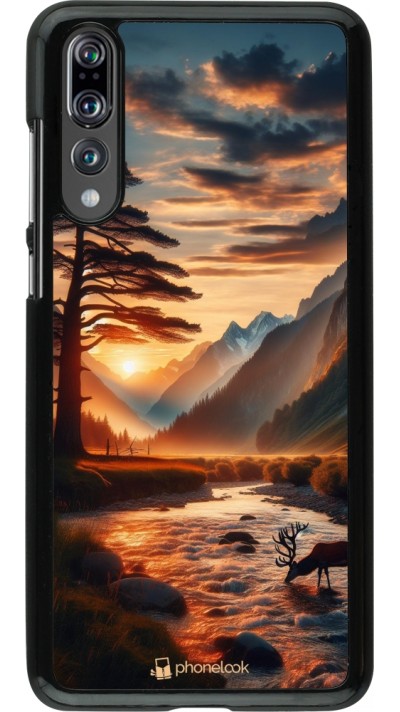 Coque Huawei P20 Pro - Valley Sunset Deer Tree Coque Huawei P20 Pro - Valley Sunset Deer Tree