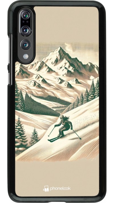 Coque Huawei P20 Pro - Vintage Ski Mountain Coque Huawei P20 Pro - Vintage Ski Mountain