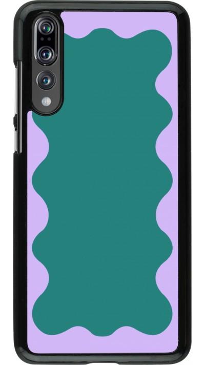 Coque Huawei P20 Pro - Wavy Rectangle Green Purple Coque Huawei P20 Pro - Wavy Rectangle Green Purple
