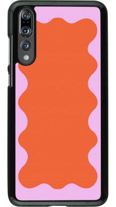 Coque Huawei P20 Pro - Wavy Rectangle Orange Pink Coque Huawei P20 Pro - Wavy Rectangle Orange Pink