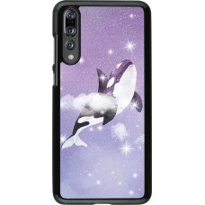 Hülle Huawei P20 Pro - Whale in sparking stars