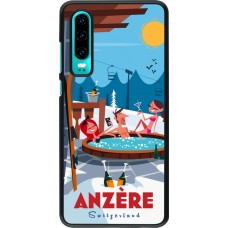 Huawei P30 Case Hülle - Anzère Mountain Jacuzzi