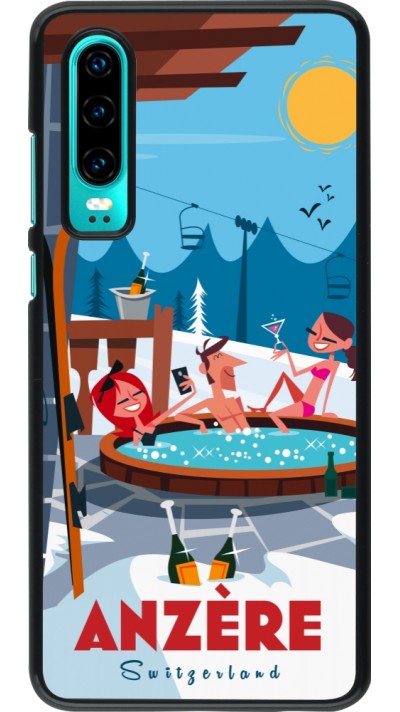 Huawei P30 Case Hülle - Anzère Mountain Jacuzzi