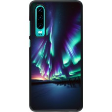 Huawei P30 Case Hülle - Funkelndes Nordlicht