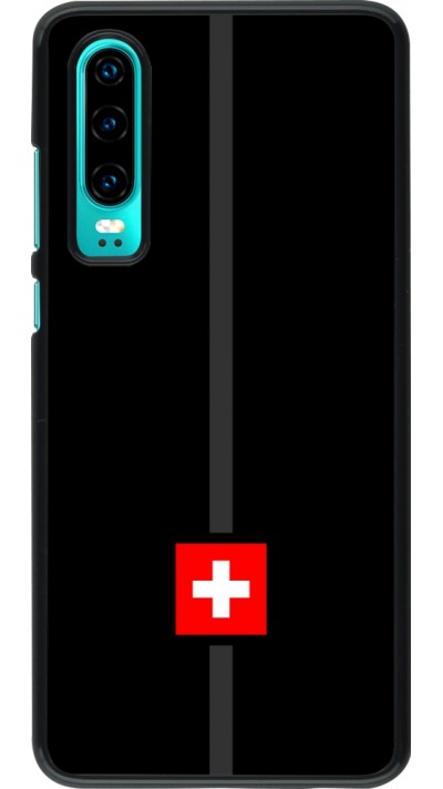 Huawei P30 Case Hülle - Kanton CH schwarz