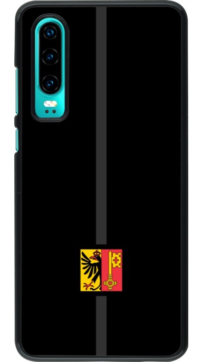 Huawei P30 Case Hülle - Kanton GE schwarz