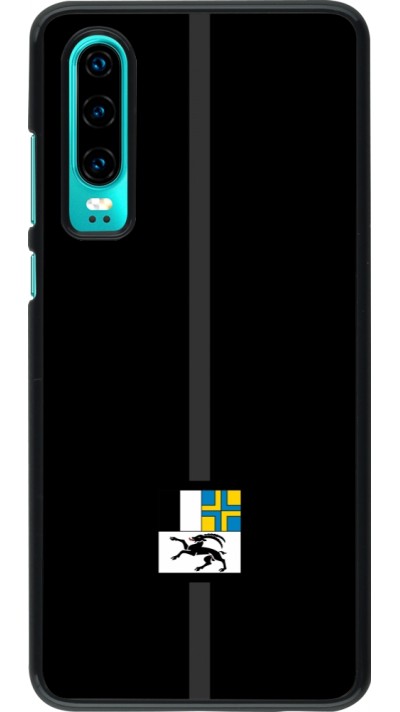 Huawei P30 Case Hülle - Kanton GR schwarz