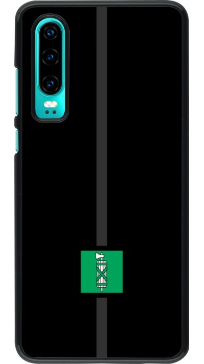 Huawei P30 Case Hülle - Kanton SG schwarz