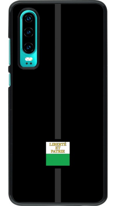 Huawei P30 Case Hülle - Kanton VD schwarz