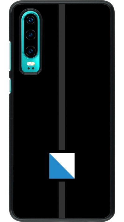 Huawei P30 Case Hülle - Kanton ZH schwarz