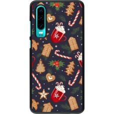 Huawei P30 Case Hülle - Christmas 25 Pattern Gingerbread House