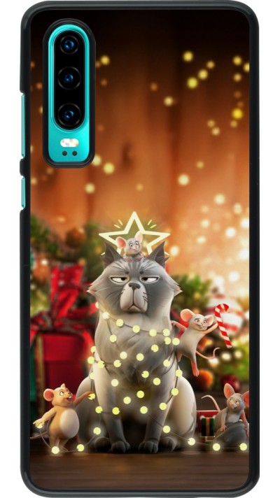 Coque Huawei P30 - Christmas 25 Xmas Cat