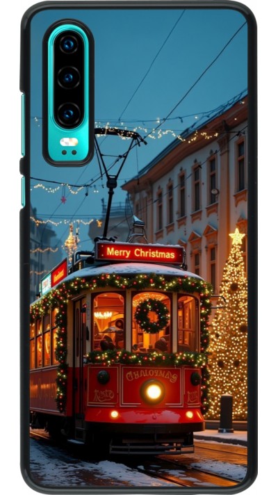 Huawei P30 Case Hülle - Christmas 25 Xmas Train