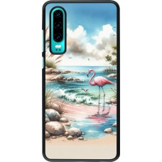 Huawei P30 Case Hülle - Flamingo Aquarell