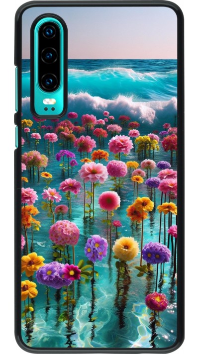 Coque Huawei P30 - Flower sea waves