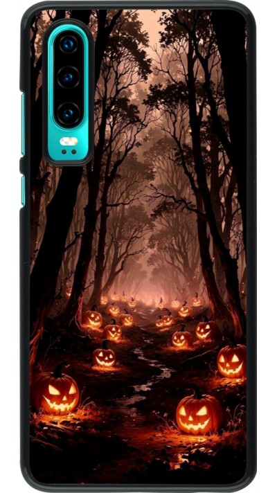 Huawei P30 Case Hülle - Halloween 2025 Road of Terrifying Pumpkins