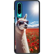Huawei P30 Case Hülle - Lama Chic in Mohnblume